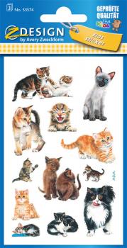 Katzen Papier Sticker